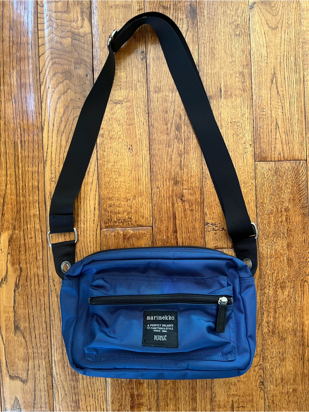 Marimekko Bag My Things Shoulder Crossbody Blue and Black